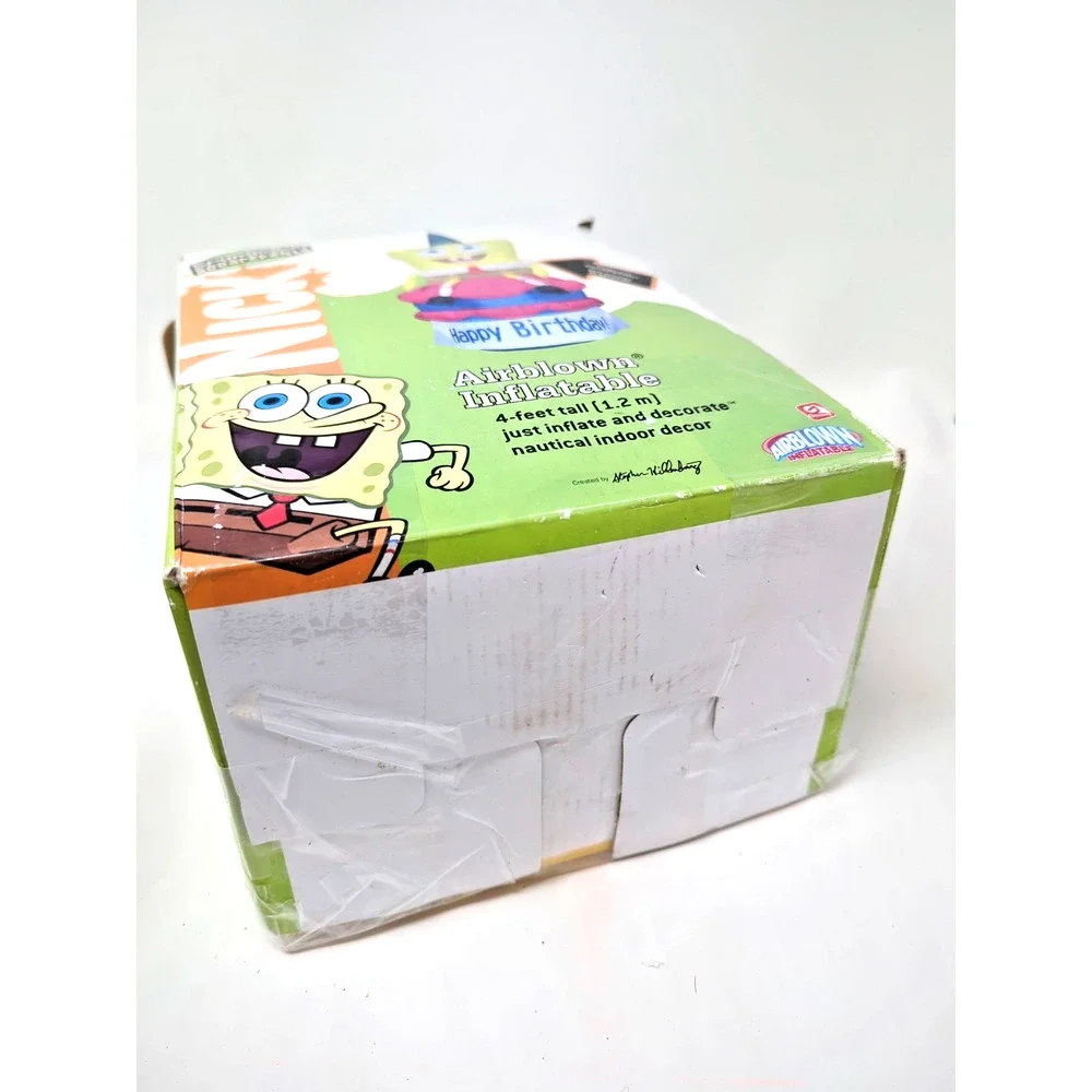 SpongeBob SquarePants 2004 Happy Birthday Inflatable 4’ Tall Gemmy Airblown